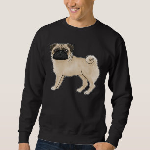 Sweatshirt Conception de race de chien Pug au visage ridé mig