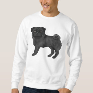 Sweatshirt Conception de race de chien Pug Mops au visage rid