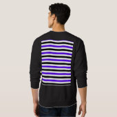 Sweatshirt Conception de rayures blanches noires et bleues (Dos entier)
