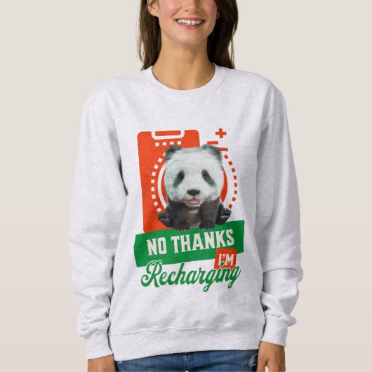 Sweatshirt Conception de recharge de batterie d'introverti pa (Devant)
