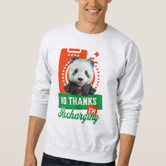Sweatshirt Conception de recharge de batterie d'introverti pa (Devant)