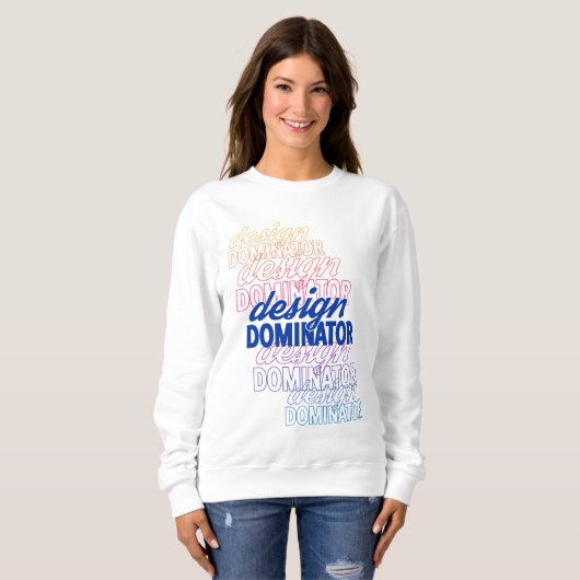 Sweatshirt Conception de répétition du dominateur de concepti (Devant entier)