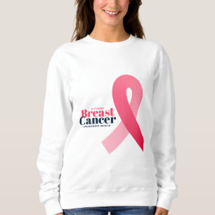 Sweatshirt Conception de ruban rose pour la sensibilisation a