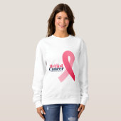 Sweatshirt Conception de ruban rose pour la sensibilisation a (Devant entier)