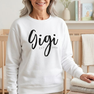 Sweatshirt Conception de script doux Gigi année EST Cozy
