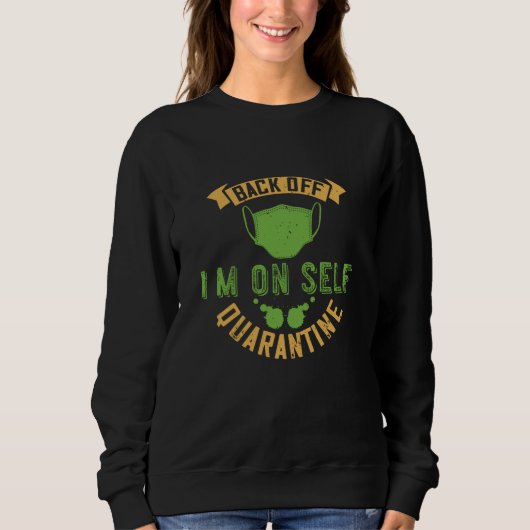 Sweatshirt Conception de sensibilisation au virus Corona en q (Devant)