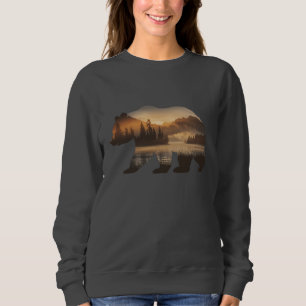 Sweatshirt Conception de silhouette d'ours avec vue sur couch