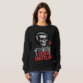 Sweatshirt Conception de squelette de Elder Emo Club tenant u (Devant entier)