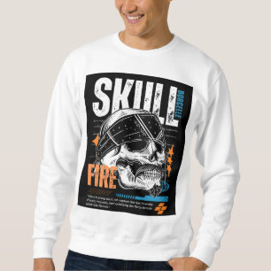 Sweatshirt Conception de T-Shirt Graphique Crâne Edgy