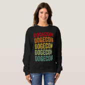 Sweatshirt Conception de texte arc-en-ciel Crypto Dogecoin (Devant entier)