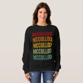 Sweatshirt Conception de texte arc-en-ciel du comté de McCull (Devant entier)