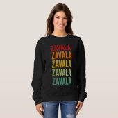 Sweatshirt Conception de texte arc-en-ciel du comté de Zavala (Devant entier)