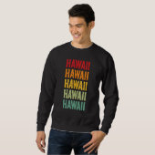Sweatshirt Conception de texte arc-en-ciel du comté d'Hawaii (Devant entier)