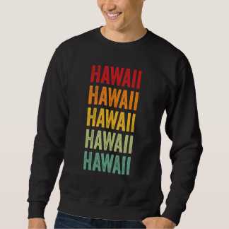 Sweatshirt Conception de texte arc-en-ciel du comté d'Hawaii