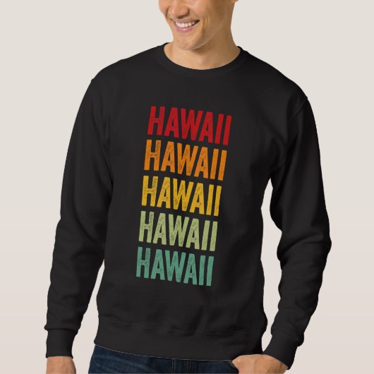 Sweatshirt Conception de texte arc-en-ciel du comté d'Hawaii (Devant)