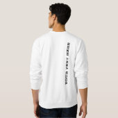 Sweatshirt Conception de texte arrière Modèle Homme Blanc Bas (Dos entier)