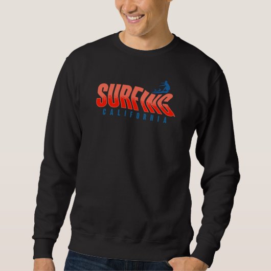 Sweatshirt Conception de typographie californienne de surf po (Devant)