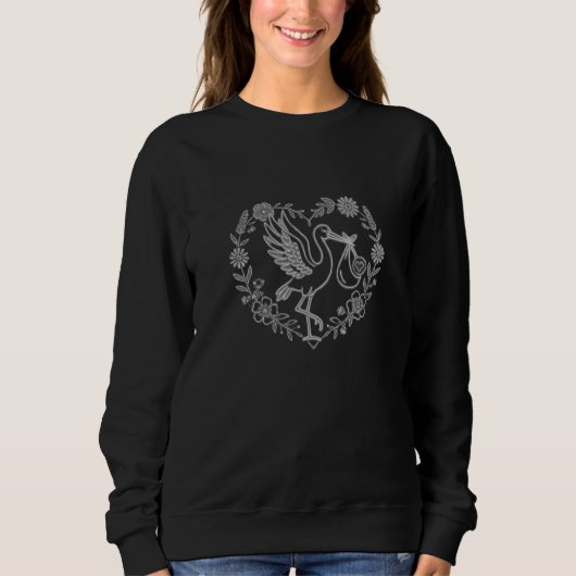Sweatshirt Conception de Vie d'Infirmière aux Oiseaux Floraux (Devant)