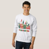 Sweatshirt Conception de village de Noël Merry & Bright (Devant entier)