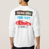 Sweatshirt Conception de voiture de course à grande vitesse – (Dos)