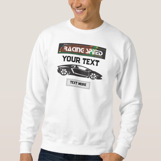 Sweatshirt Conception de voiture de course à grande vitesse – (Devant)