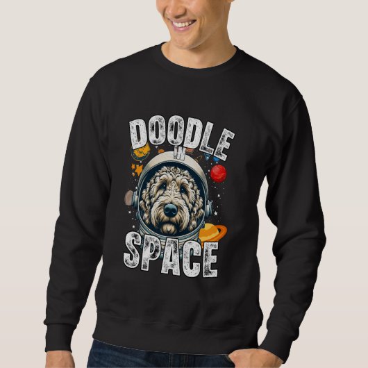 Sweatshirt Conception d'espace amateur de Labradoodle drôle L (Devant)