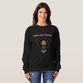 Sweatshirt Conception d'esprit matinal patriotique américain (Devant entier)