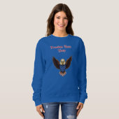 Sweatshirt Conception d'esprit patriotique américain de liber (Devant entier)