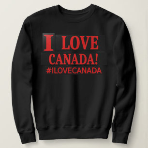 Sweatshirt Conception d'expression mignonne "#ILOVECANADA". C