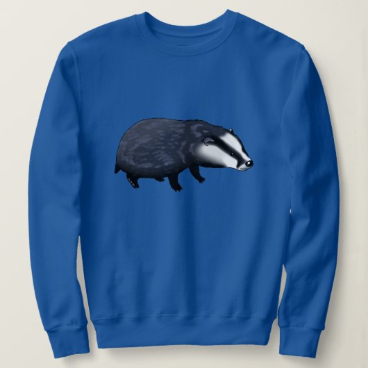 Sweatshirt Conception d'illustration de blaireau dessinée à l (Design devant)