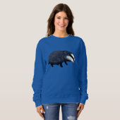 Sweatshirt Conception d'illustration de blaireau dessinée à l (Devant entier)