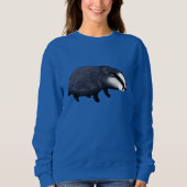 Sweatshirt Conception d'illustration de blaireau dessinée à l (Devant)