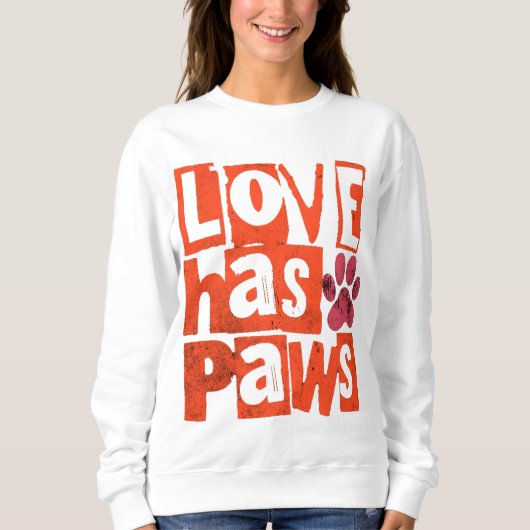 Sweatshirt Conception douce de l'amour pour animaux (Devant)