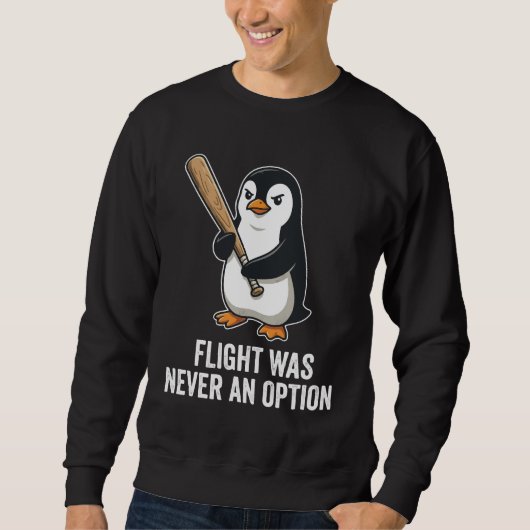 Sweatshirt Conception drôle de manchot oiseau incapable de vo (Devant)