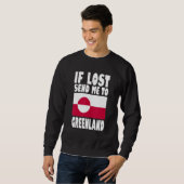 Sweatshirt Conception du drapeau du Groenland Si je suis per (Devant entier)