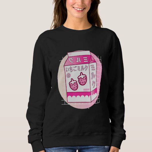 Sweatshirt Conception du lait fraise (Devant)