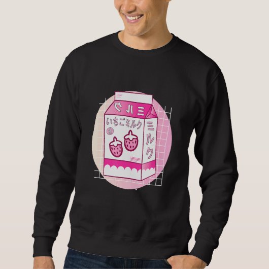 Sweatshirt Conception du lait fraise (Devant)