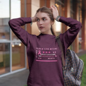 Sweatshirt Conception du Mois de sensibilisation au cancer du