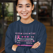 Sweatshirt Conception du Mois de sensibilisation au cancer du