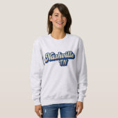 Sweatshirt Conception du script du coucher de soleil rétrogra (Devant entier)