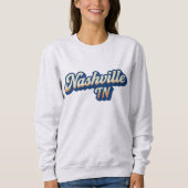 Sweatshirt Conception du script du coucher de soleil rétrogra (Devant)