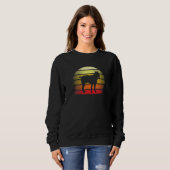 Sweatshirt Conception du thème Retro Sunset Cane Corso Dog (Devant entier)