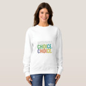 Sweatshirt Conception d'une lettre de choix multicouleur dura (Devant entier)