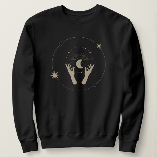 Sweatshirt conception esthétique de fantaisie au clair de lun (Design devant)