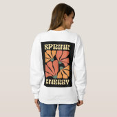 Sweatshirt Conception Florale Rétro Énergie de Printemps | Ab (Dos entier)