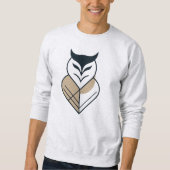 Sweatshirt Conception géométrique du logo de hibou (Devant)