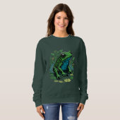 Sweatshirt Conception graphique de la grenouille en étang (Devant entier)