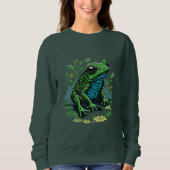 Sweatshirt Conception graphique de la grenouille en étang (Devant)