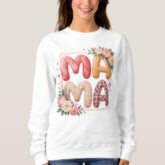 Sweatshirt Conception graphique de maman avec impression léop