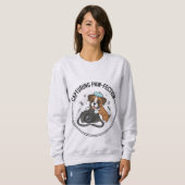 Sweatshirt Conception Graphique de Photographe Chien Boxer Ka (Devant entier)